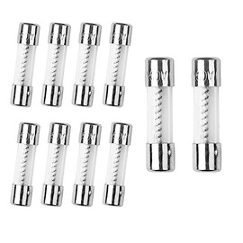 DINSTUDIO 10Pcs 4A Slow Blow Fuse 4 Amp Time Delay Fuse T4AL250V 250V Slow Acting Glass Fuse 5x20mm