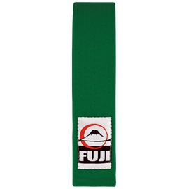 Fuji Solid Rank Karate Judo TKD Belts - Premium Cotton Belt with Durable Stitching - Ideal for Mixed Martial Arts (Green, 4)