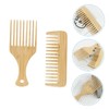 WOONEKY 2pcs Wooden Wide Tooth Comb Set for Men Gentle