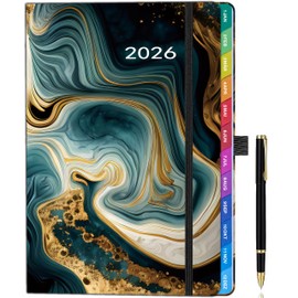 2026 A5 Calendar - Weekly Calendar, Appointment Calendar, Weekly Timer & Weekly Planner (Jan - Dec 2026), with Monthly Overview, Note Pages, Contact Pages and Pen, Hardcover Book Calendar - Black