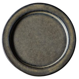 Rikizo Begné Vintage Black Plate, New Color, Diameter 3.7 x Height 0.2 inches (9.5 x 0.5 cm), Made in Japan