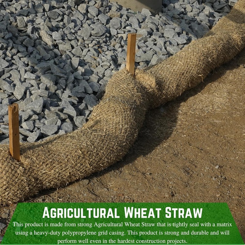 Farm Plastic Supply - Straw Wattle - Straw Wattle, Wattles,