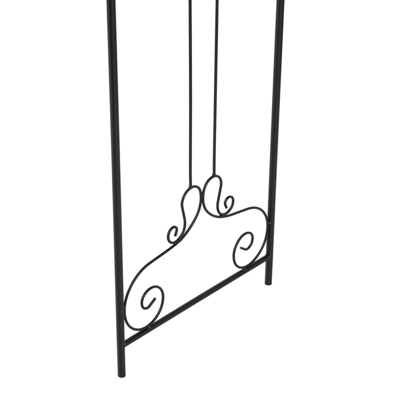 Deco 79 Metal Fleur De Lis Indoor Outdoor Scrollwork Arched