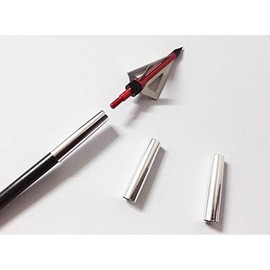 GPP 20PK 5/16 Arrow Shaft AL Glue-On Outserts Socket for Wooden & Bamboo Shaft Point Adapter for Screwed Broadhead