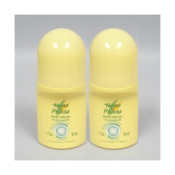 Heno de Pravia Roll-on Deodorant Antiperspirant 1.7 oz Lot of 2