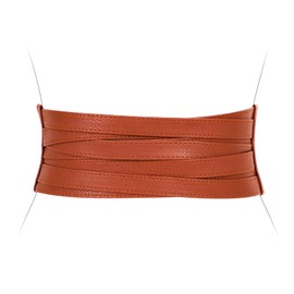JASGOOD Women Leather Wide Waist Belt Braid Elastic Stretchy Belt Fashion Obi Belt Cich Belt