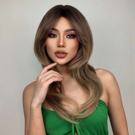 Long Wig Natural Synthetic High Temperature Fibre Hair Wig for Daily Wear/Dating/Theme Party