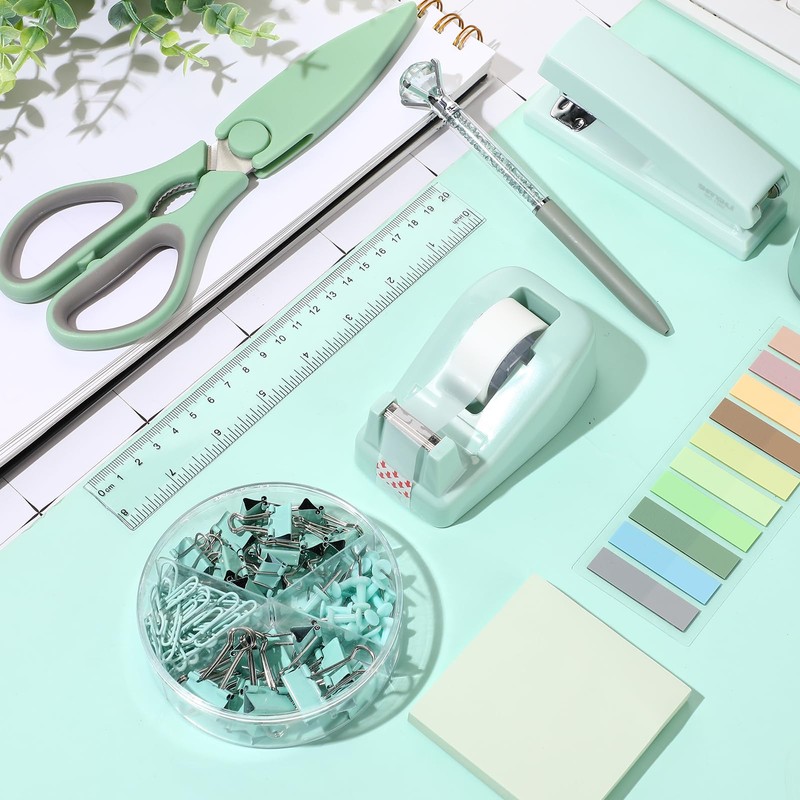 Marspark Green Office Desk Accessories 12 Pcs Office Supplies Set