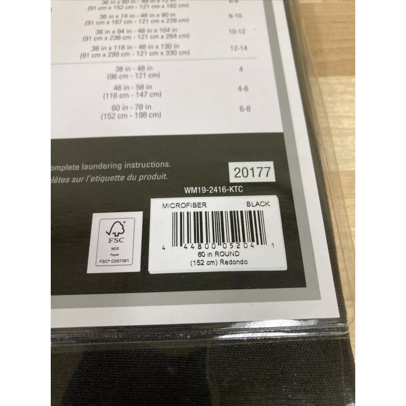 wamsutta NEW Wamsutta Spill Proof 60 In Round Microfiber Tablecloth