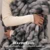 EVERGRACE Faux Rabbit Fur Throw Blanket, Luxurious Soft Bubble Fluffy