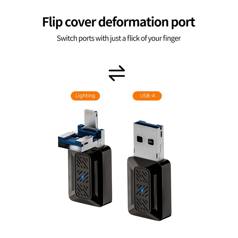 Apitiong Lightning OTG Adapter USB C, 2-in-1 Type C Lightning