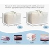 DoYiKe Soft Large Canvas Comforter Storage Bags with Four Carrying