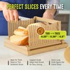 Bamboo Wooden Bread Slicer for Homemade Bread Kit with Adjustable