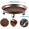 3 Packs 18” Metal Plant Caddy with Wheels Extra-large Rolling