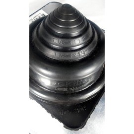 #1 (1/4" - 2-1/4") SQUARE BLACK EPDM Flexible Pipe Flashing, Roof Jack, Pipe Boot Flashing Dektite (DFE101G)
