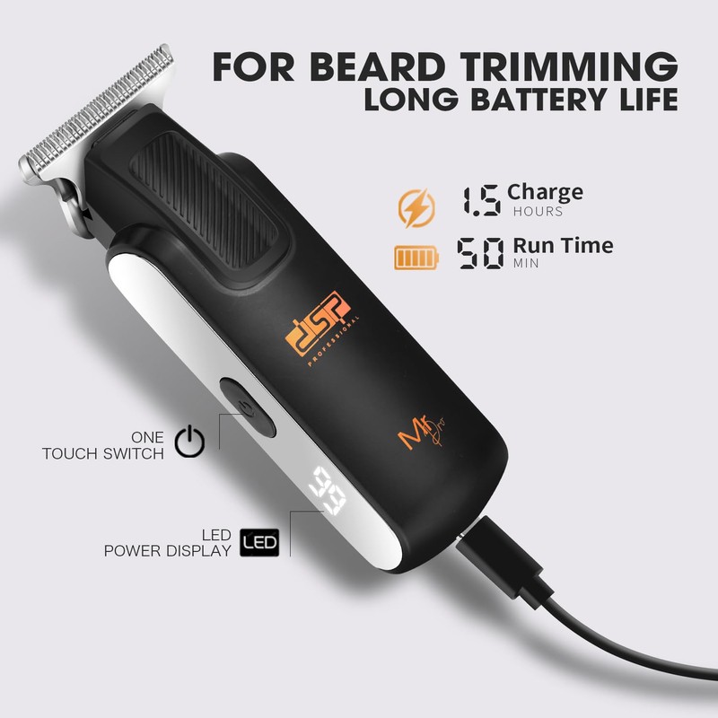 DSP Peanut Cordless Hair Trimmer for Men, High-Speed 7600RPM Clipper,