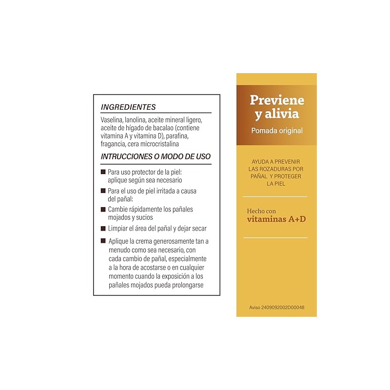 A+D Prevent Pomada para Rozaduras de Pañal con Vitamina A