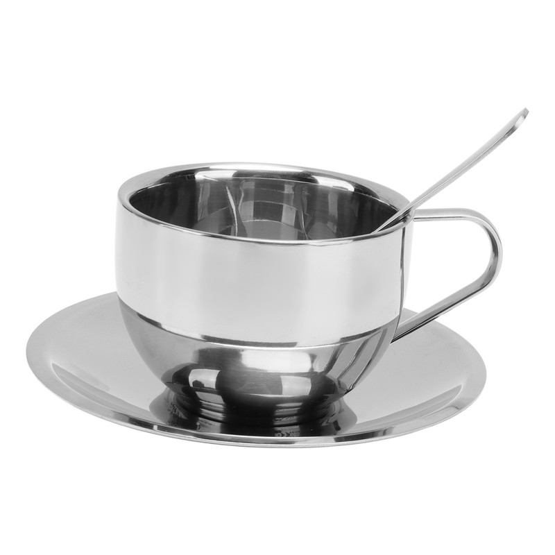 180ml Insulated Coffee Cup Set 304 Stainless Steel Double Walled