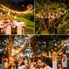 50FT Solar String Lights, Waterproof LED Outdoor String Lights, G40