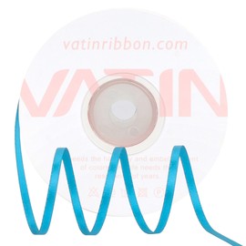 VATIN Satin Ribbon with 1/8" x Continuous 50 Yards, Double Faced Turquoise Polyester Thin Ribbon Use for Bows, Hair, Crafts, Floral, Wedding, Gift Wrapping and More