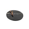 Foreside Home & Garden Round Cutting Board Black Marble &