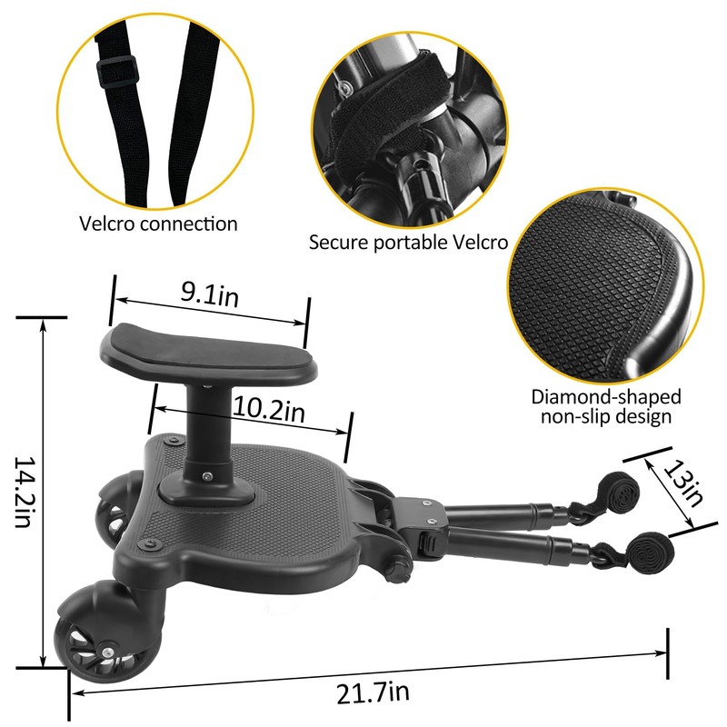 2025 New-Universal Stroller Board with Detachable Seat, 2in1 Sit and