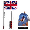 Telescopic Flag Pole 2M Stainless Steel Handheld Flag Pole Portable