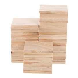Operitacx 50 Stück Rechteckige Holzspäne Diy Bastelholzblöcke Unfertiges Bastelholz Rechteckiger Holzblock Holzbausteine Holzrechtecke Zum Basteln Rechteckiges Unbehandeltes Holz Beige
