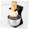 Ipetboom 1set Men Beard Grooming Shaving Stand Bowl Brush Holder