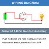 DMWD 2-Pack 16mm Metal Momentary Push Button Switch Screw Terminals