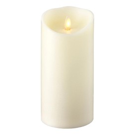 RAZ IMPORTS INC Push Flame Flameless Battery Operated LED Pillar Candle Ivory 3.5"x 7" for Home Décor, Holiday and Gift