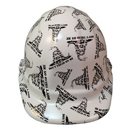 Texas America Safety Company Don't Tread On Me Cap Style Hydro Dipped Hard Hat - White
