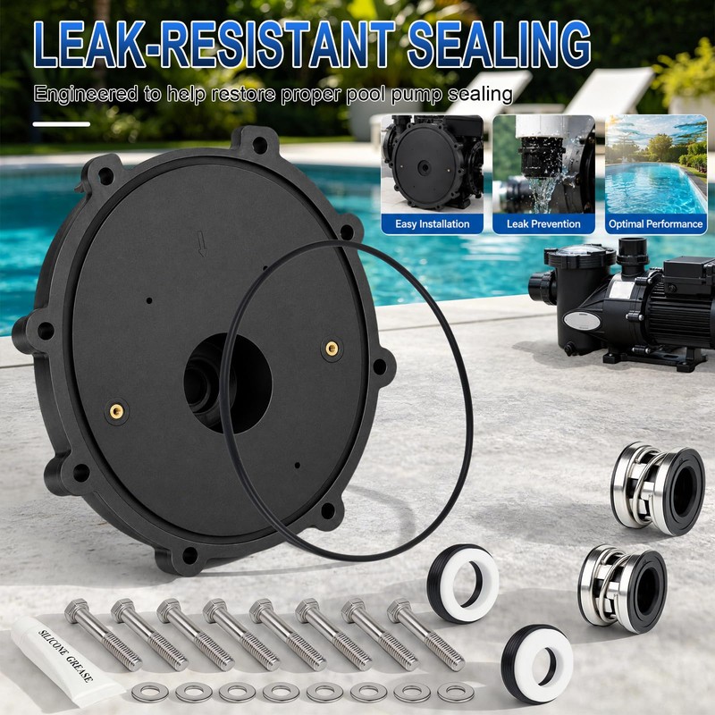 R0445200 Pool Pump Backplate Replacement Kit with Mechanical Seal, O-Ring