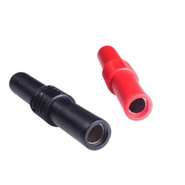Cleqee Insulated 4mm Banana Jack, Red and Black, 10-Piece Set Female-to-Female Banana Socket Connector Female Adapter Extension for Insulated 4mm Banana Plug Extension