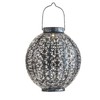 Pauleen 48069 Sunshine Aura Solar Lantern in Moroccan Silver for