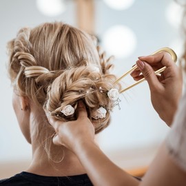 AOZUO Pack of 3 French Twist Hair Pins, 14.2 cm Hair Clips, Large Hair Pins, Metal French U-Shaped Large Hair Pins, Hair Sticks, Updo for Women, Girls, Buns, Vintage Hair Fork