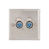 XLR Steel Socket Wallplate
