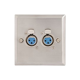 XLR Steel Socket Wallplate