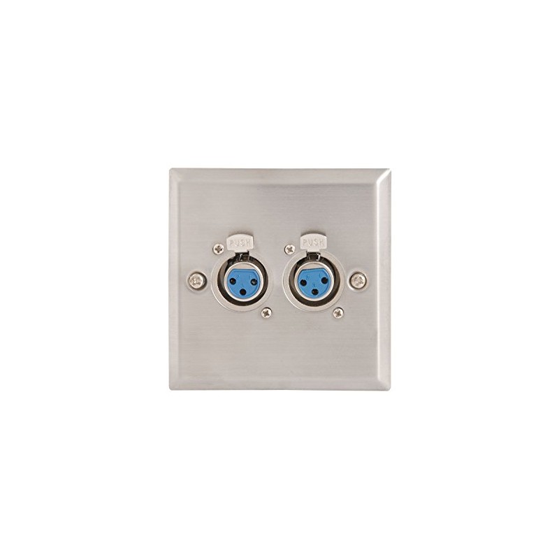 XLR Steel Socket Wallplate