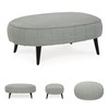 Signature Design by Ashley Hollyann Mid-Century Modern Oversized Ottoman, Gray
