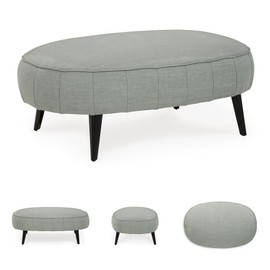 Signature Design by Ashley Hollyann Mid-Century Modern Oversized Ottoman, Gray