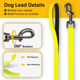 SuplutuX Recall Lead 15 m for Dogs, Recall Lead with Grip Padding, Waterproof Training Lead for Large to Small Dogs, Robust Dog Lead