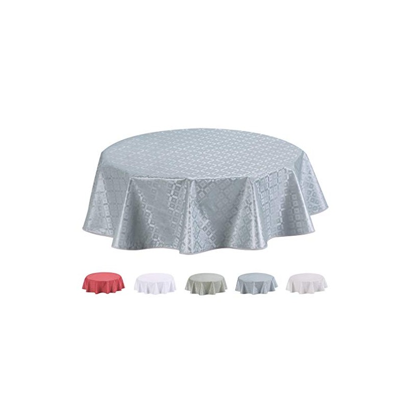 Home Direct Round Embossed Oilcloth PVC Wipe Clean Tablecloth Table