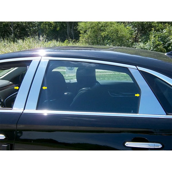 QAA is Compatible with 2013-2020 Cadillac XTS 6 Piece Stainless Pillar Post Trim PP53246