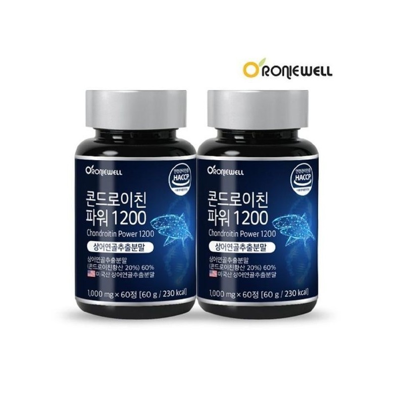 Roniwell [하프클럽]로니웰 콘드로이친 파워 1200 (1,000mg x 60정) 1+1 총2개