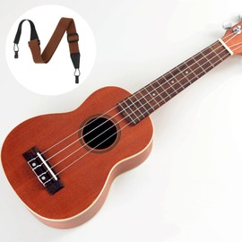 GANAZONO 1pc Durable Ukulele Strap No Drill Simple Fabric Design for Comfortable Use for Ukulele and Bass Instruments