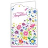 15-6503 Happy Birthday Card with Envelope for Girl Woman Bouquet