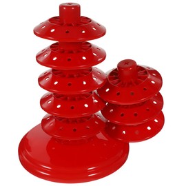 Exhibidor De Paletas De Dulces De 8 Niveles Ajustable, DiseñO Circular Con MúLtiples Orificios, Soporte Para DecoracióN En Color Rojo