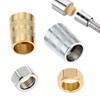 2 Sets Universal Stainless Steel & Brass Shower Hose Nut