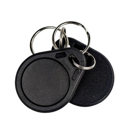 Hotel RFID Key FOB, 10 Pcs, Black Color, Compatible only with KABA, SAFLOK, ONITY, Miwa, SECURELOX, ILCO, and 13.56 Mhz Frequency, Round RFID Key fob for Hotel Staff, Offices and Business